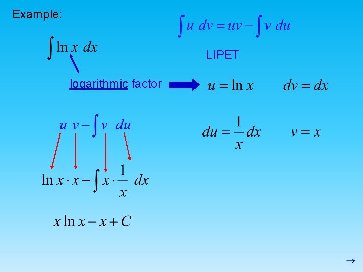Example: LIPET logarithmic factor 