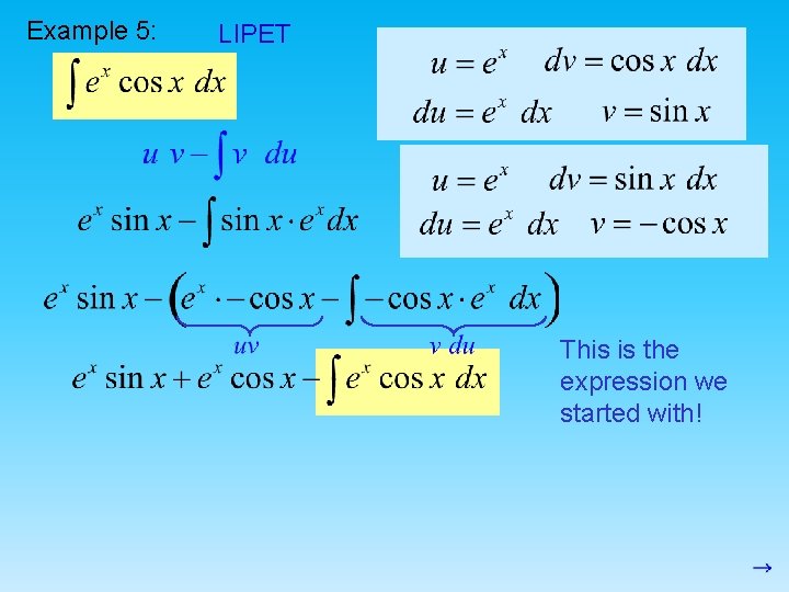 Example 5: LIPET This is the expression we started with! 