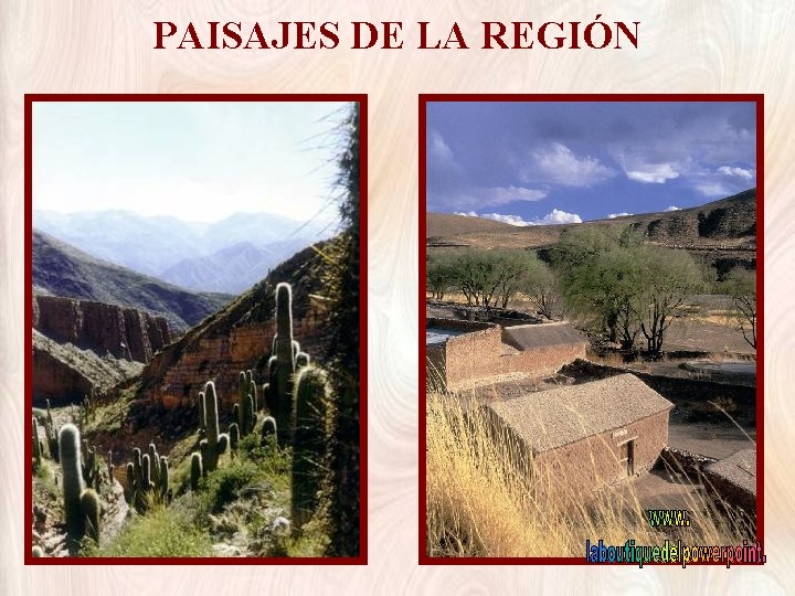 PAISAJES DE LA REGIÓN 