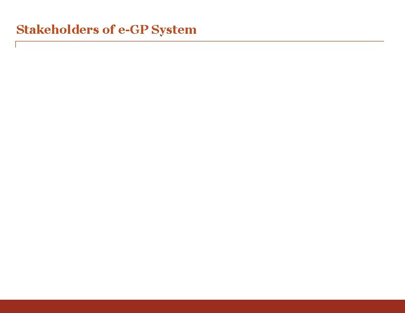 Stakeholders of e-GP System 