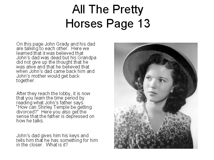 All The Pretty Horses Page 13 On this page John Grady and his dad