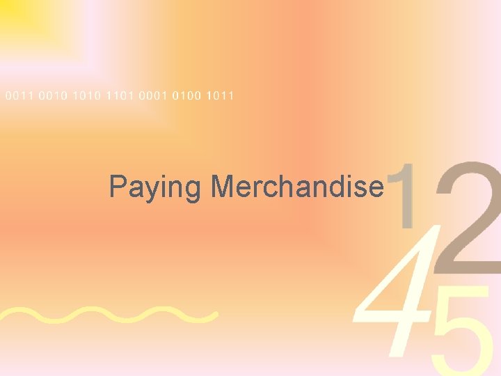 Paying Merchandise 