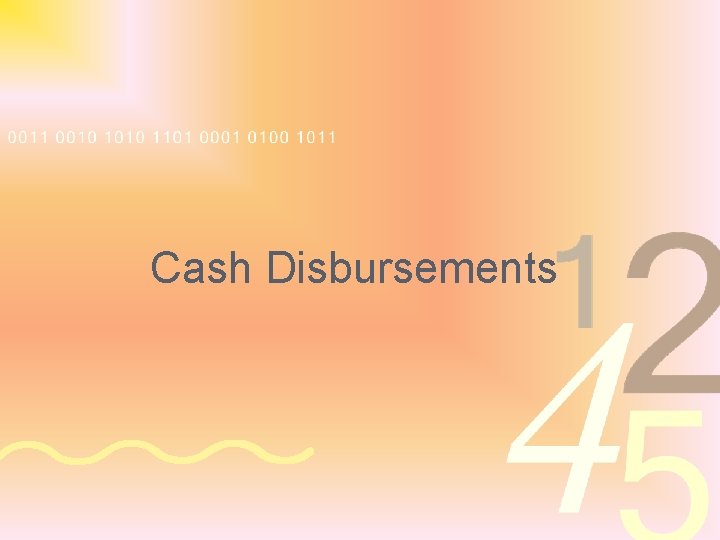 Cash Disbursements 