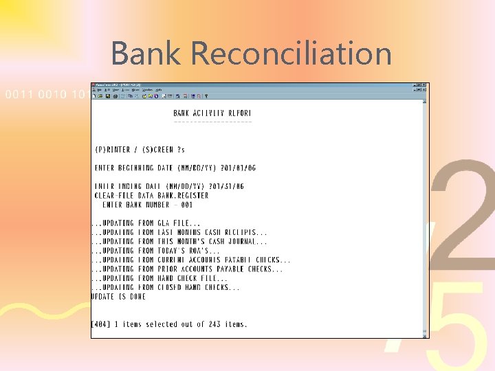 Bank Reconciliation 