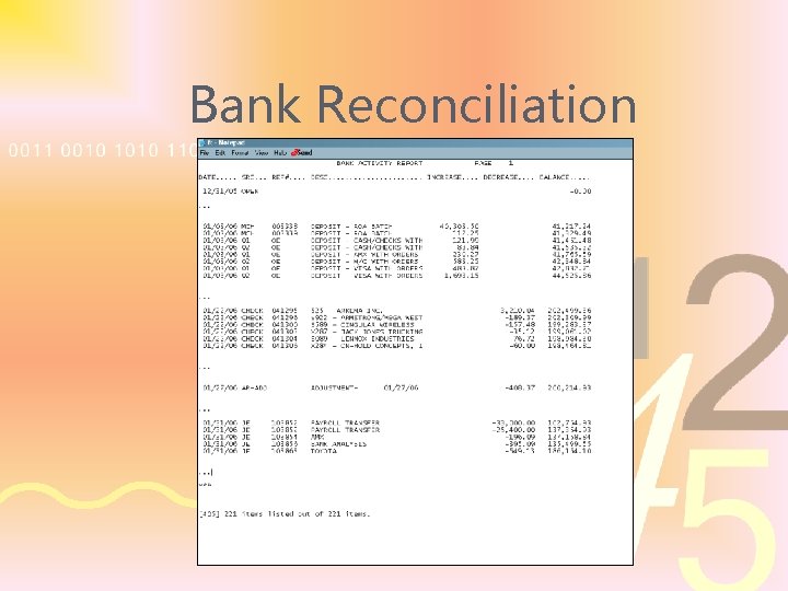 Bank Reconciliation 