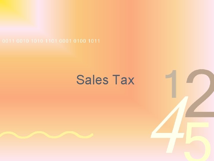 Sales Tax 