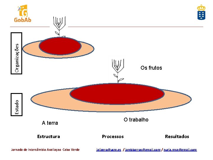 Organizações Estado Os frutos O trabalho A terra Estructura Jornada de Intercâmbio Avaliaçao Cabo