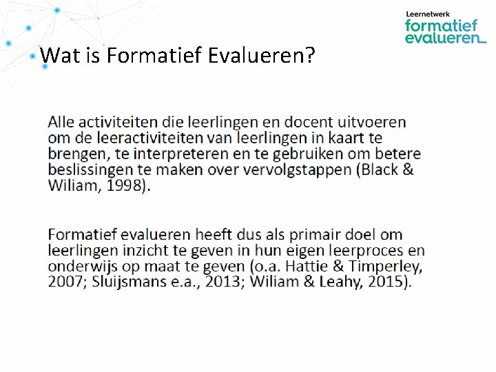 Wat is Formatief Evalueren? 