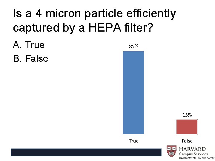 Is a 4 micron particle efficiently captured by a HEPA filter? A. True B.