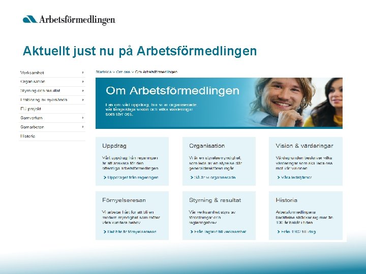 Aktuellt just nu på Arbetsförmedlingen 