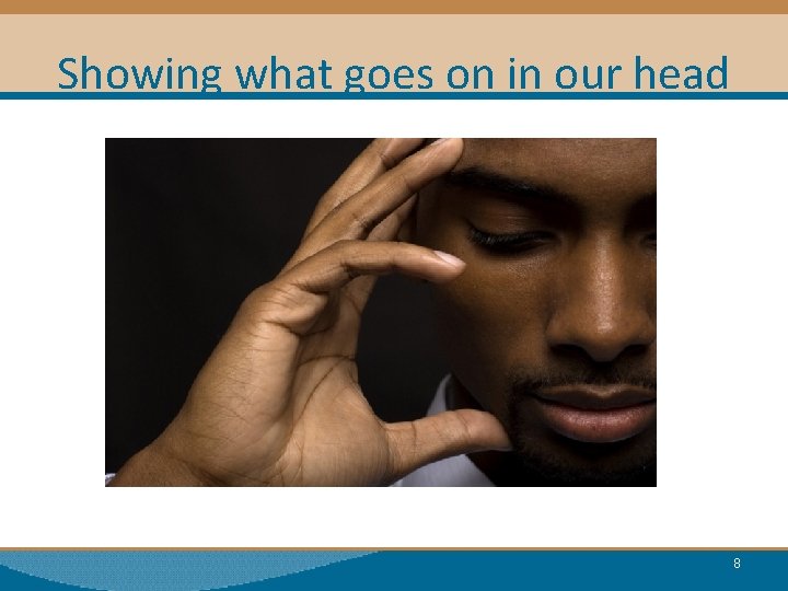 Showing what goes on in our head 8 