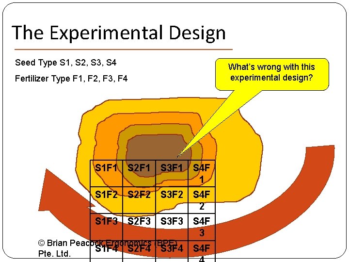 The Experimental Design Seed Type S 1, S 2, S 3, S 4 What’s