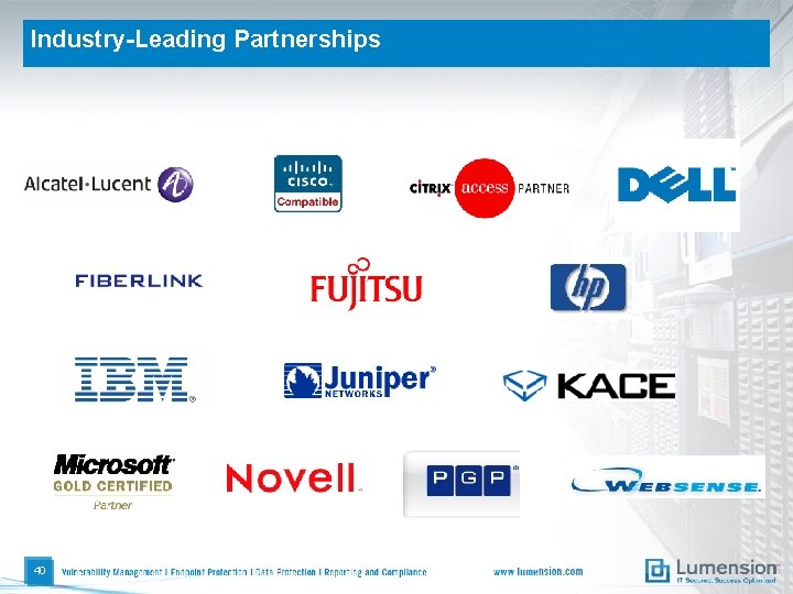 Industry-Leading Partnerships 40 