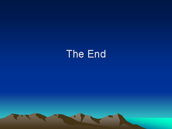 The End 
