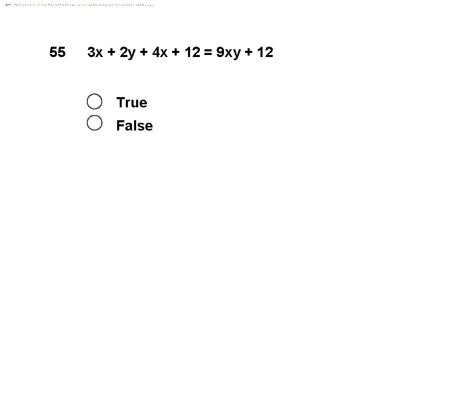 55 3 x + 2 y + 4 x + 12 = 9 xy