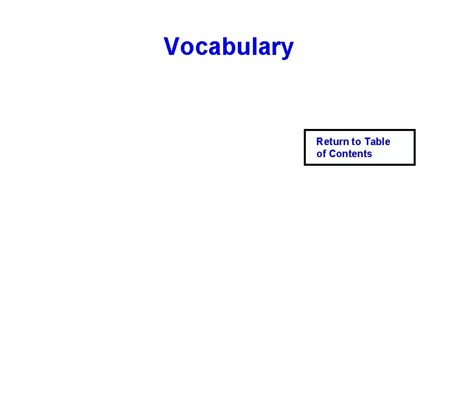 Vocabulary Return to Table of Contents 