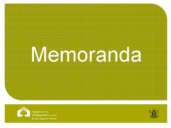 Memoranda 