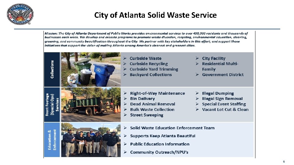 City of Atlanta Solid Waste Service 9 