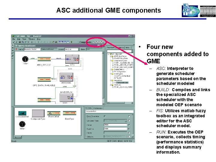 ASC additional GME components • Four new components added to GME – ASC: Interpreter