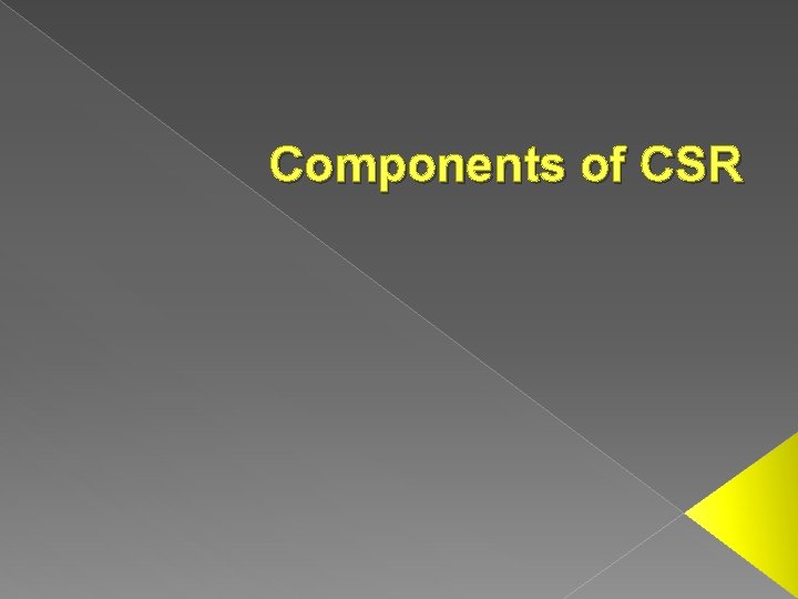 Components of CSR 