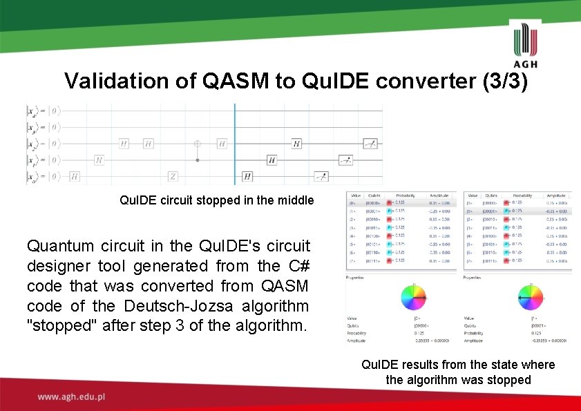Validation of QASM to Qu. IDE converter (3/3) Qu. IDE circuit stopped in the Validation of QASM to Qu. IDE converter (3/3) Qu. IDE circuit stopped in the