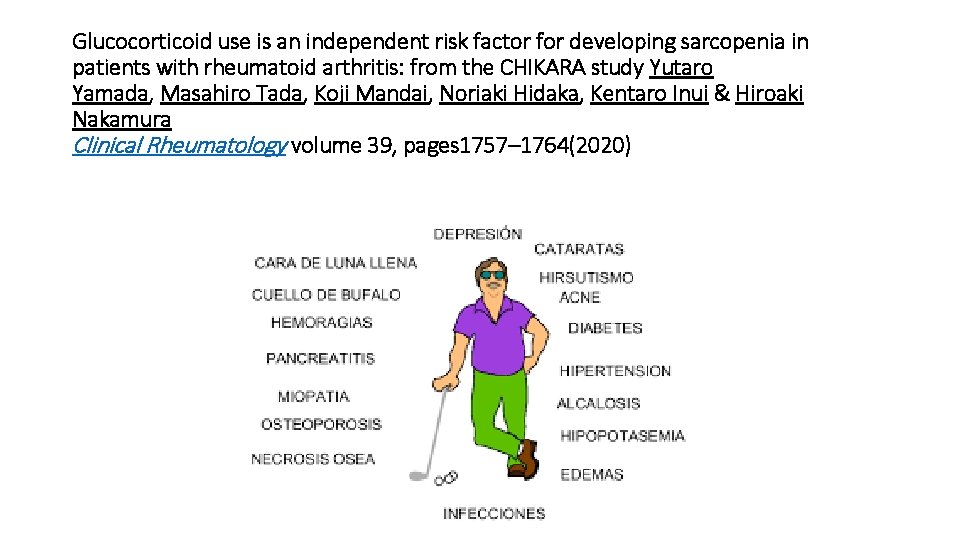 Glucocorticoid use is an independent risk factor for developing sarcopenia in patients with rheumatoid