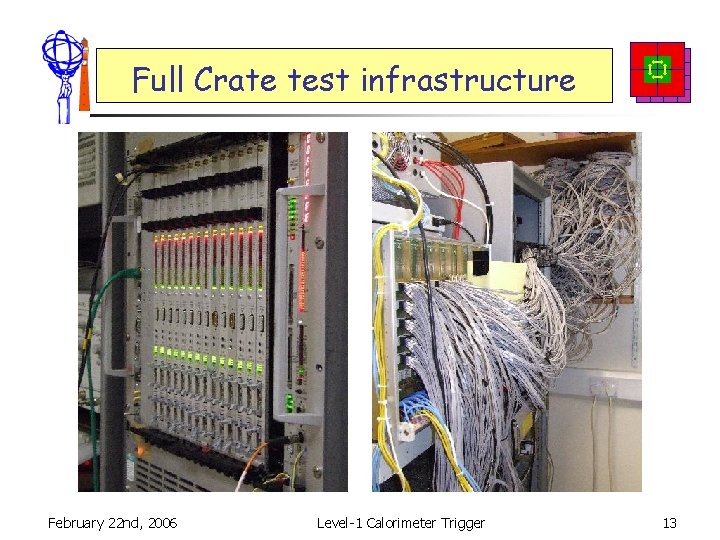 Full Crate test infrastructure February 22 nd, 2006 Level-1 Calorimeter Trigger 13 