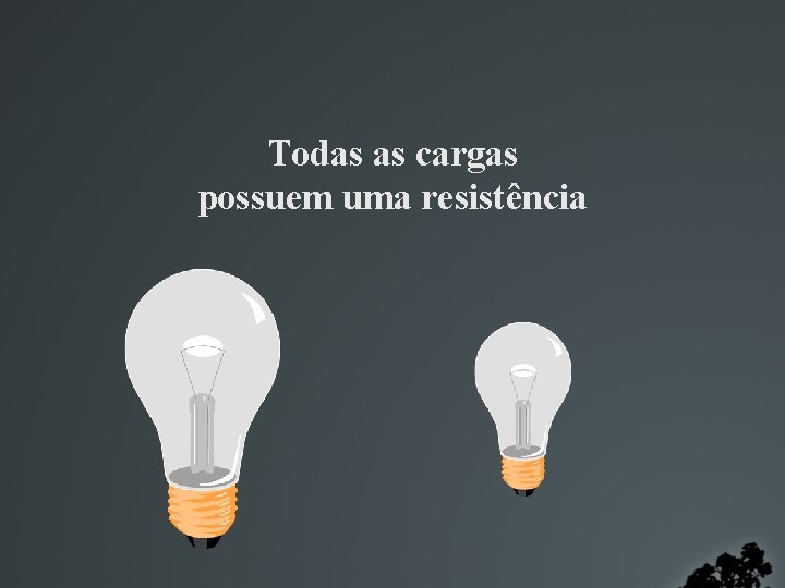 Todas as cargas possuem uma resistência 