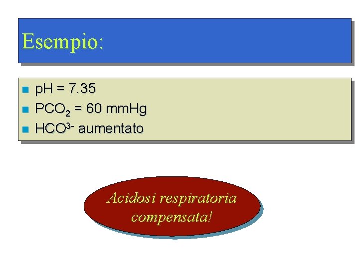 Esempio: n n n p. H = 7. 35 PCO 2 = 60 mm.