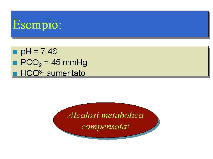 Esempio: n n n p. H = 7. 46 PCO 2 = 45 mm.