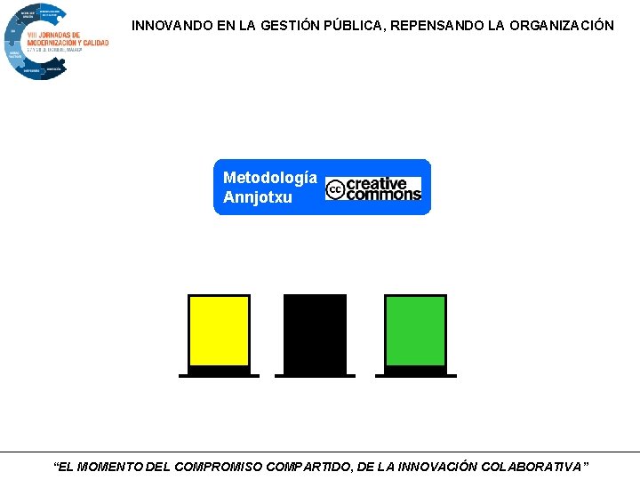 INNOVANDO EN LA GESTIÓN PÚBLICA, REPENSANDO LA ORGANIZACIÓN Metodología Annjotxu “EL MOMENTO DEL COMPROMISO