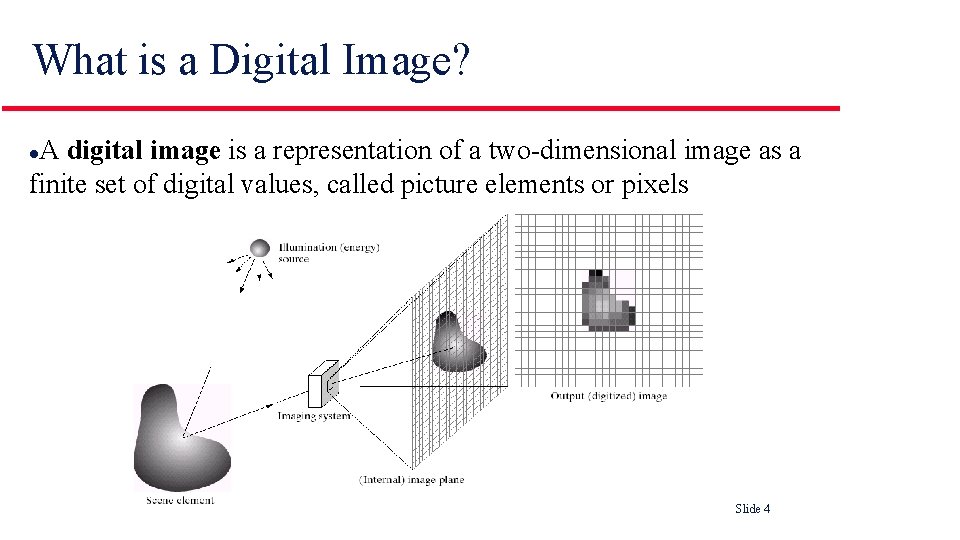 What is a Digital Image? A digital image is a representation of a two-dimensional What is a Digital Image? A digital image is a representation of a two-dimensional