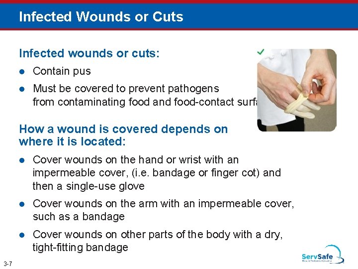 Infected Wounds or Cuts Infected wounds or cuts: l Contain pus l Must be