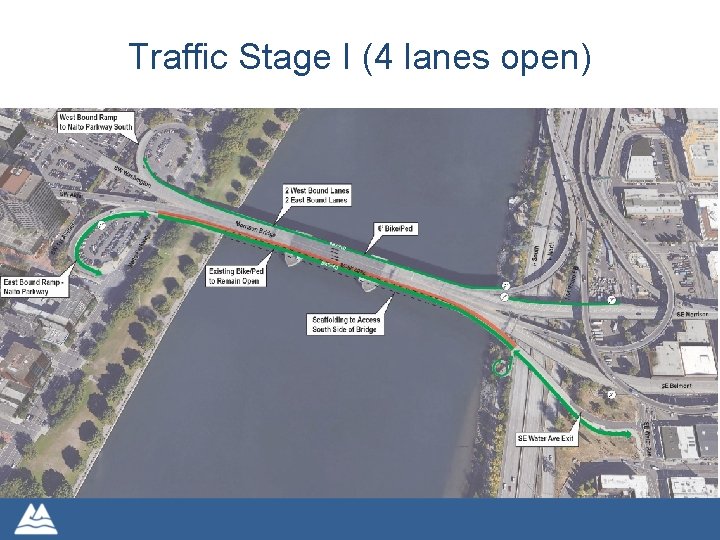 Traffic Stage I (4 lanes open) 