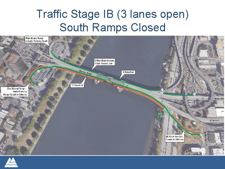 Traffic Stage IB (3 lanes open) South Ramps Closed 
