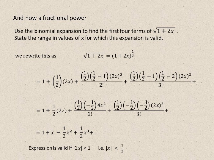 And now a fractional power 