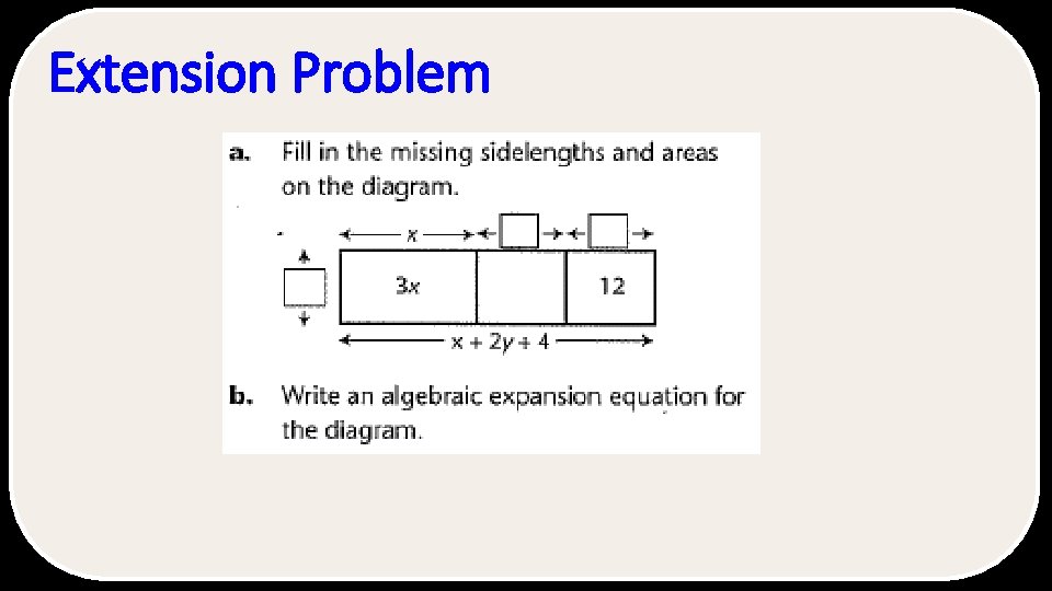 Extension Problem Extension Problem
