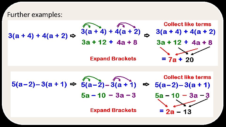 Further examples: Further examples: