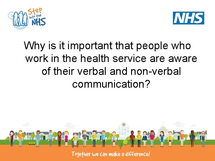 Why is it important that people who work in the health service are aware