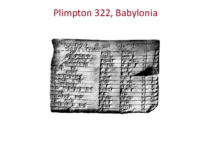 Plimpton 322, Babylonia 