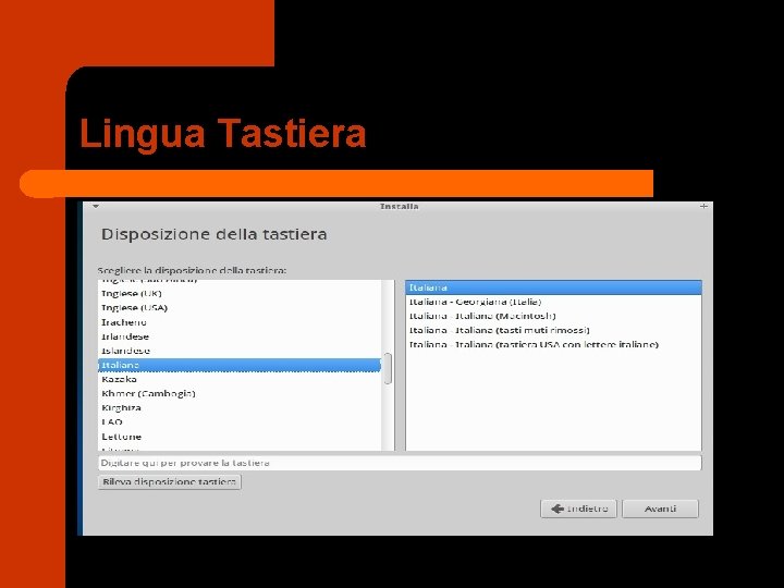 Lingua Tastiera 