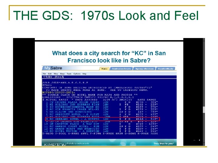THE GDS: 1970 s Look and Feel 