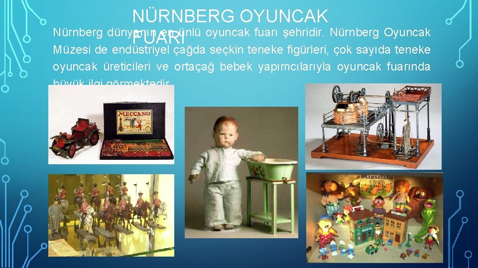 NÜRNBERG OYUNCAK Nürnberg dünyanın en ünlü oyuncak fuarı şehridir. Nürnberg Oyuncak FUARI Müzesi de
