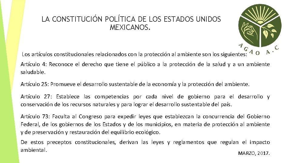 LA CONSTITUCIÓN POLÍTICA DE LOS ESTADOS UNIDOS MEXICANOS. Los artículos constitucionales relacionados con la
