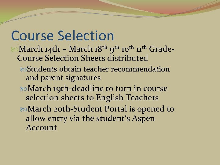Robert D Edgren High School Course Selection 2019