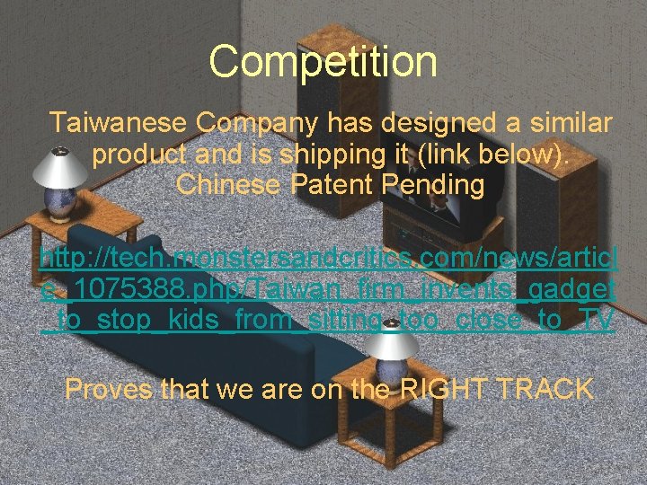 Competition Taiwanese Company has designed a similar product and is shipping it (link below).