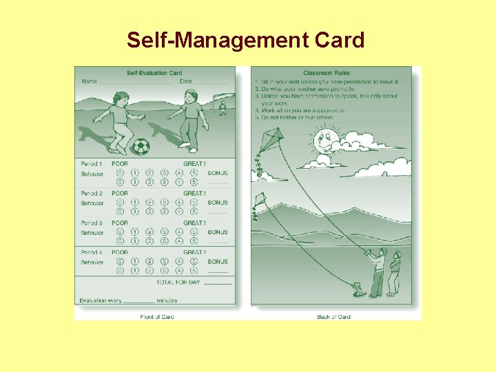 Self-Management Card 