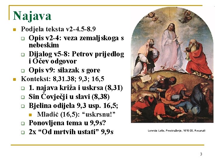 Najava n n Podjela teksta v 2 -4. 5 -8. 9 q Opis v