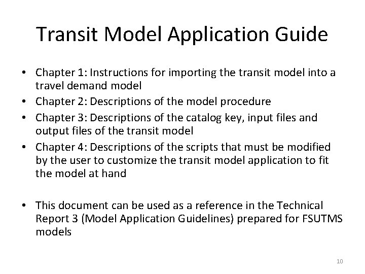 Transit Model Application Guide • Chapter 1: Instructions for importing the transit model into Transit Model Application Guide • Chapter 1: Instructions for importing the transit model into