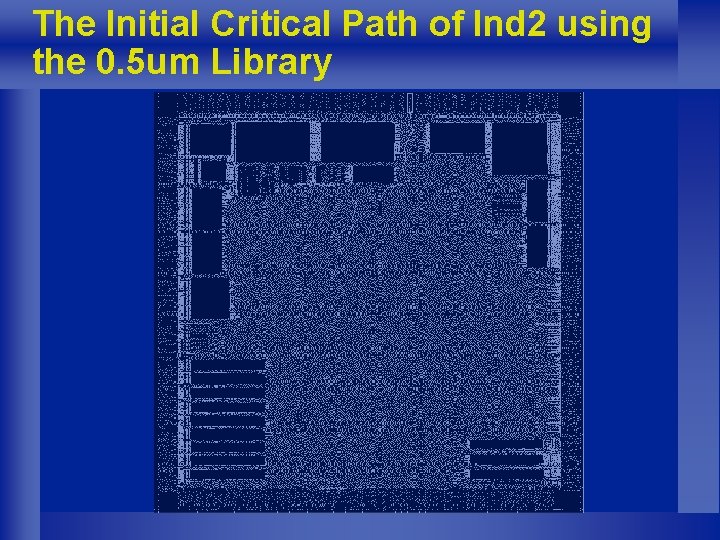 The Initial Critical Path of Ind 2 using the 0. 5 um Library 